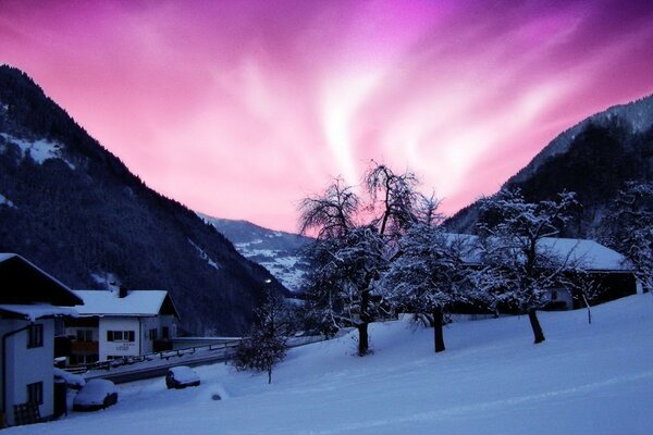 Glanz in der Winternacht. Echte Fotos