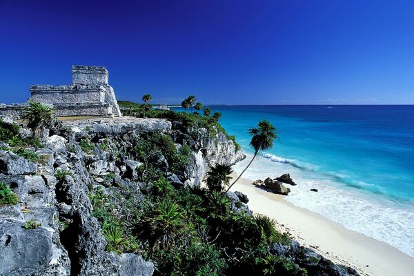 Ancient ruins on the seashore