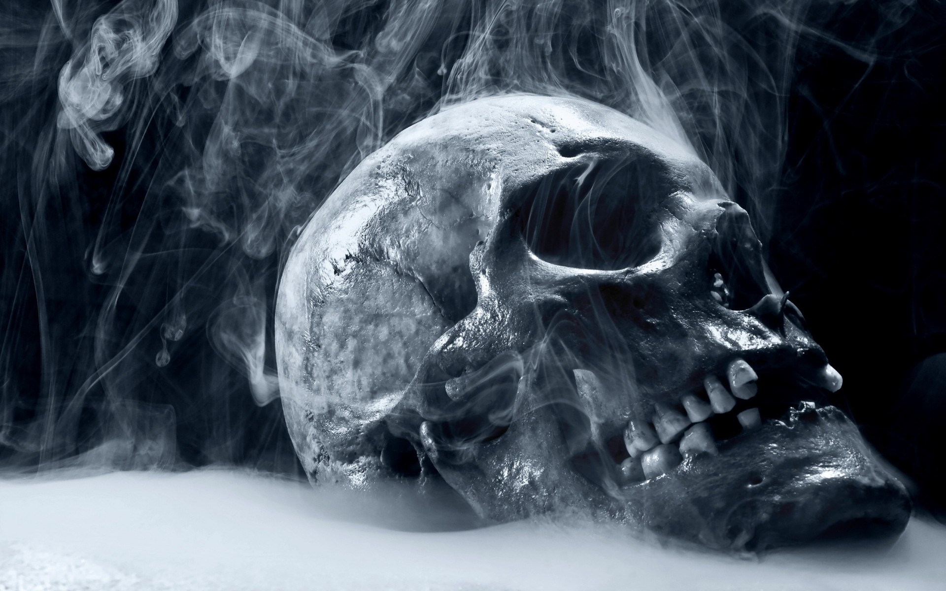 fantasy danger snow smoke nature art head dead