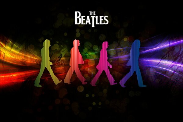 Imagen dibujada de the Beatles