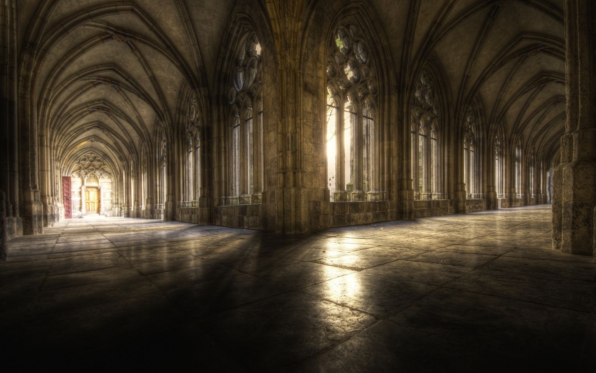 locks architecture abbey church gothic monastery arch building indoors window old vault cathedral city art light travel cloister