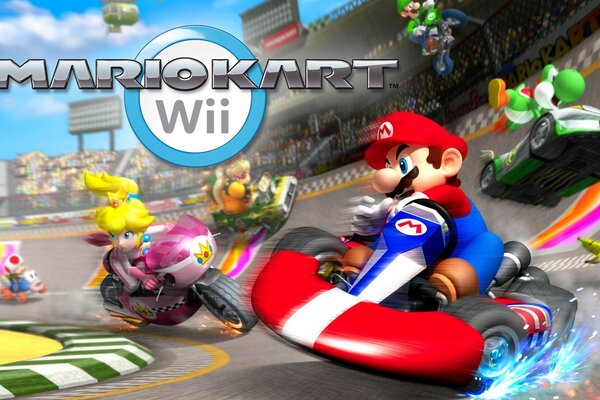 Un frammento del gioco di Mario Kart