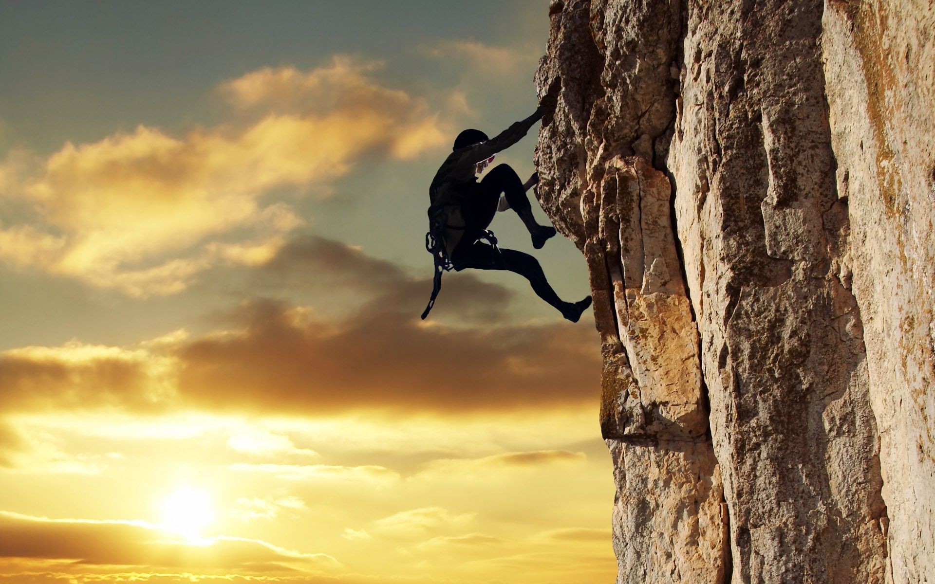 esporte escalar alpinista pôr do sol escalada desafio céu definição aventura coragem realização esforço ao ar livre perseverança ação amanhecer