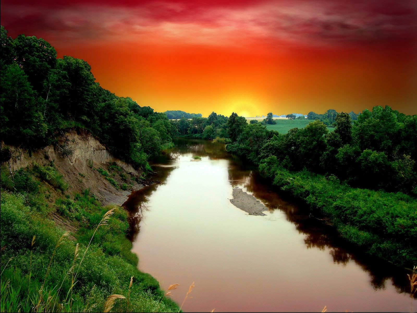 coucher du soleil et l aube coucher de soleil eau aube nature paysage ciel rivière soleil à l extérieur lac voyage bois bois soir réflexion été crépuscule brouillard beau temps