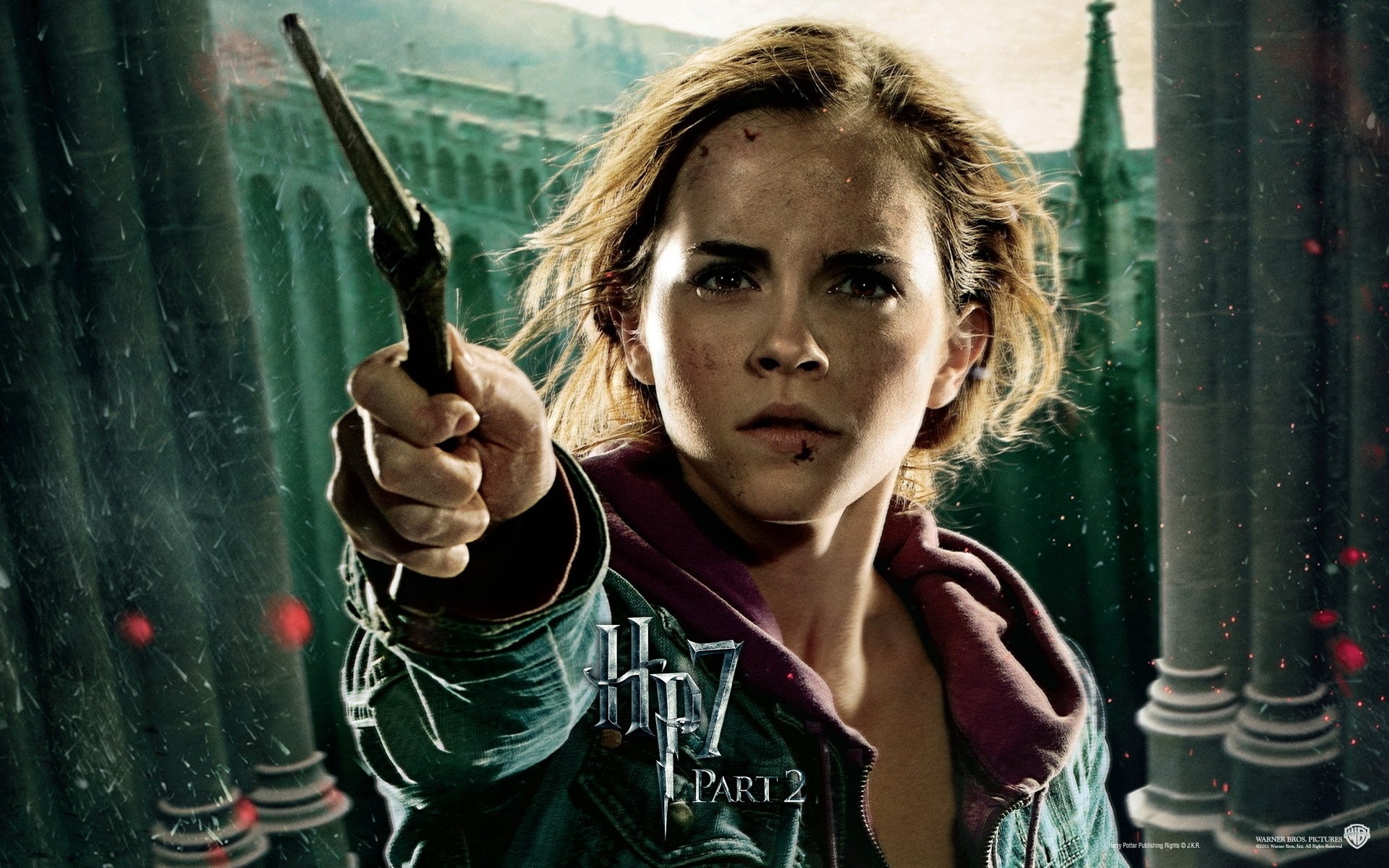 actrices solo adulto hombre mujer retrato arma harry potter 7 escena cartel