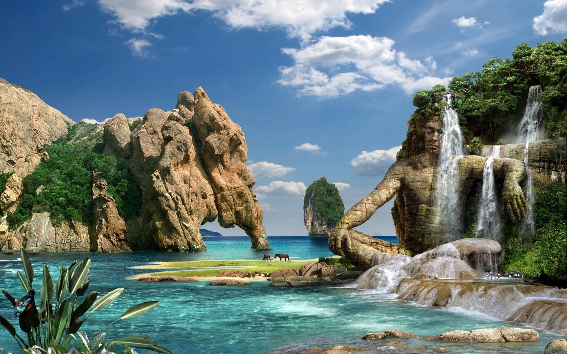 fantasy eau nature voyage rock paysage vacances été tropical paradis pittoresque tourisme ciel arbre plage belle à l extérieur mer pierre montagnes art pierres pierres