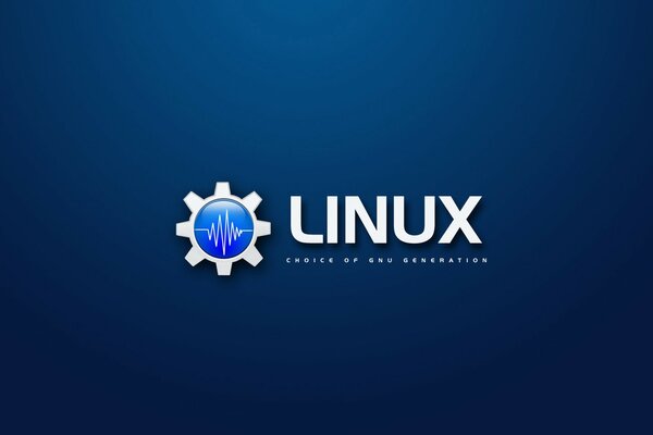 Linux centrado en un fondo azul