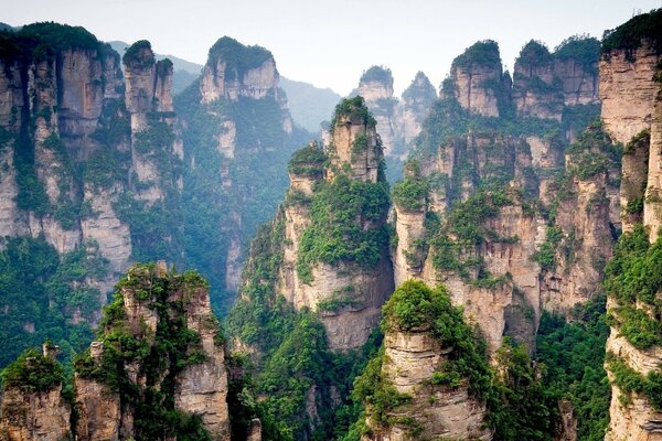 The landscape of amazing mountains on a journey