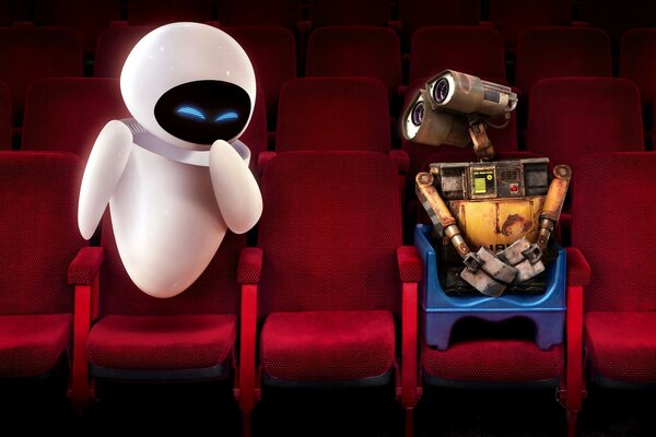 Wall-e Eva cinema timido ridere rosso crepe