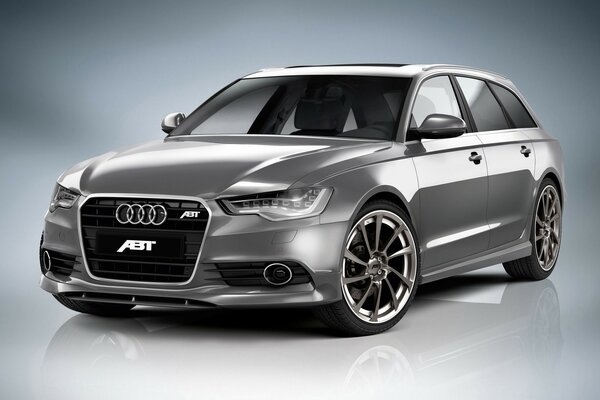 Dark silver Audi luxury tuned