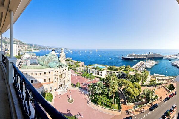 View from the terrace to the sea