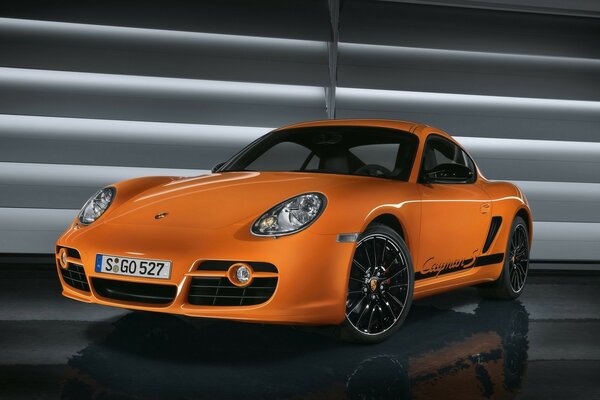 Naranja naranja coche Porsche