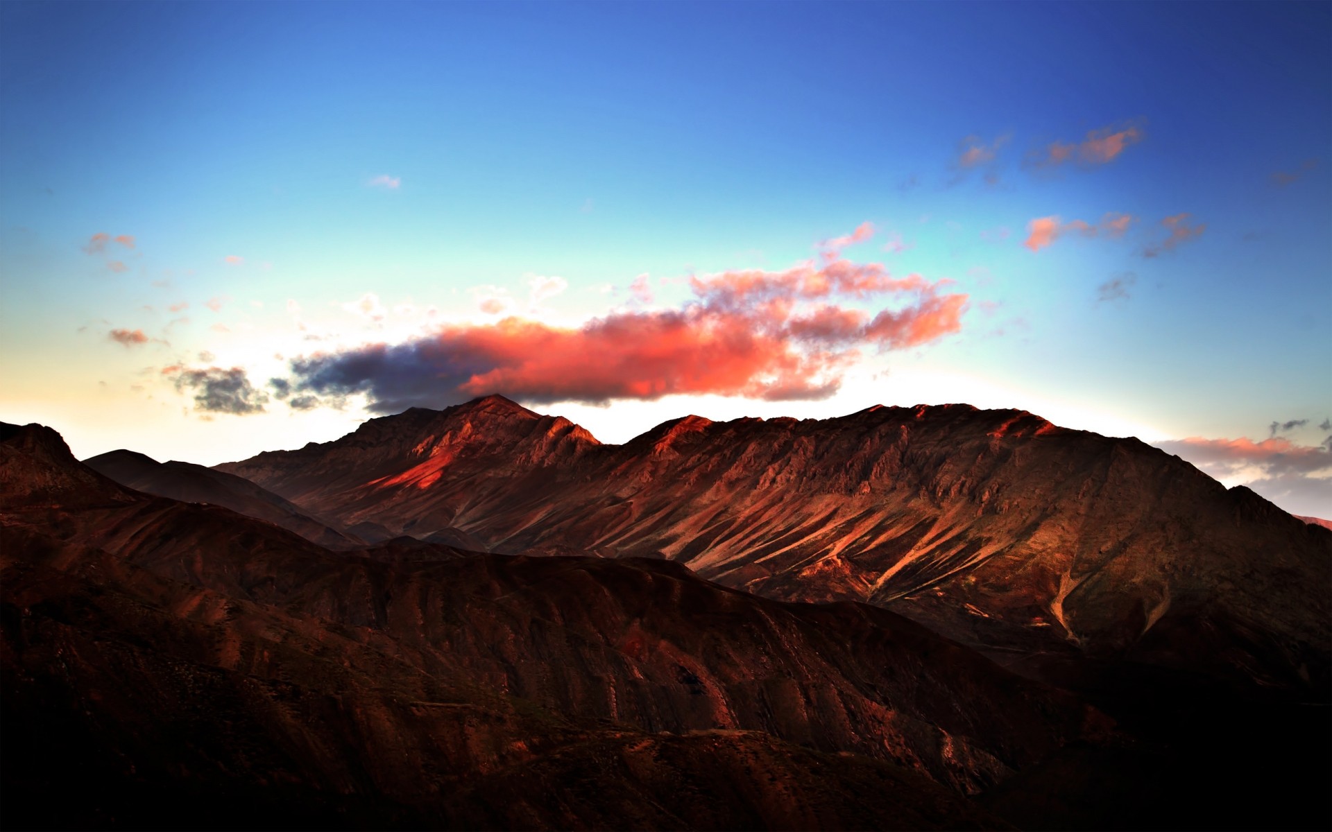 otoño puesta de sol amanecer noche montañas paisaje cielo crepúsculo viajes desierto luz al aire libre volcán sol irán montañas marrón