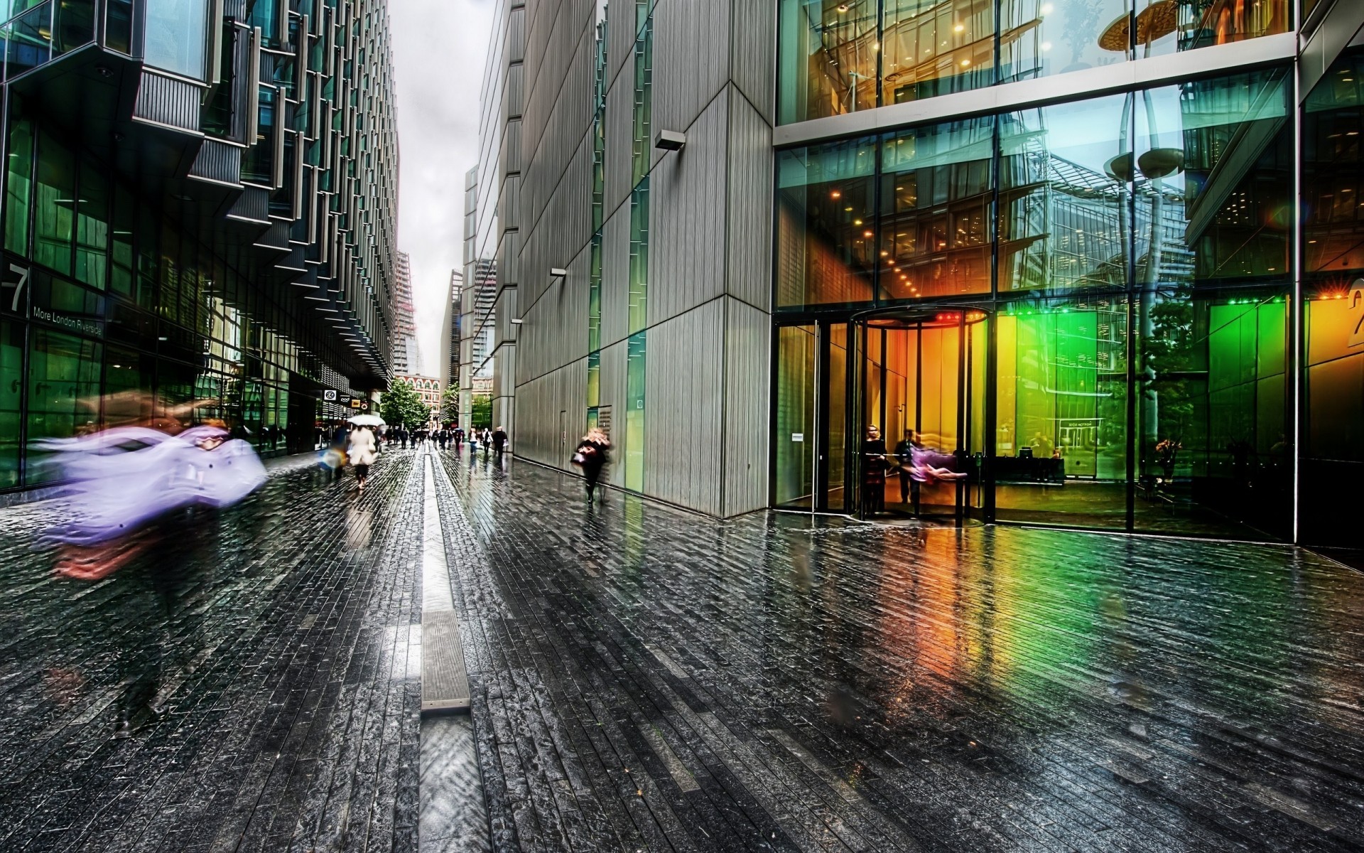 großbritannien stadt straße städtisch architektur reflexion licht haus reisen fenster geschä ft büro modern grau büros