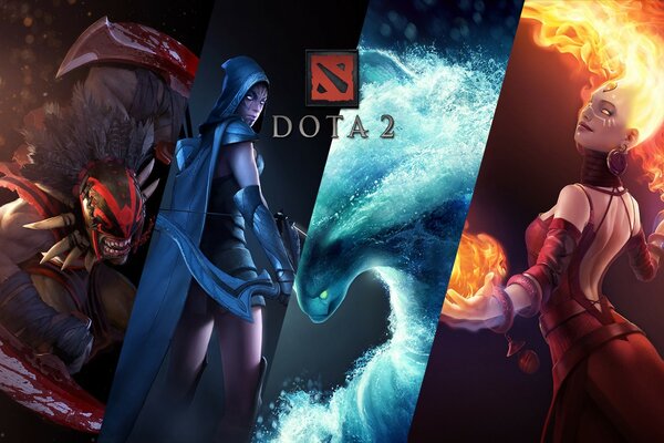 Screensaver for the game dota 2 festival