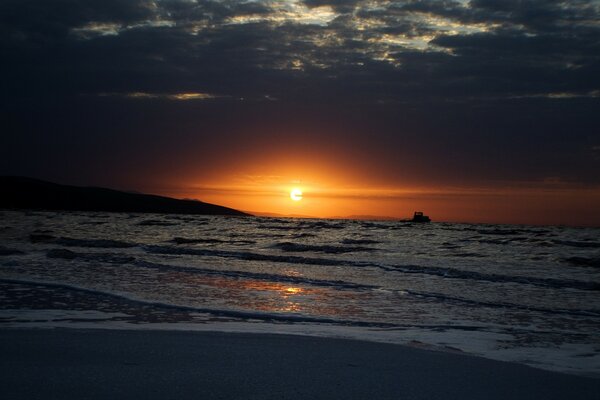 Pôr do sol no Mar Negro