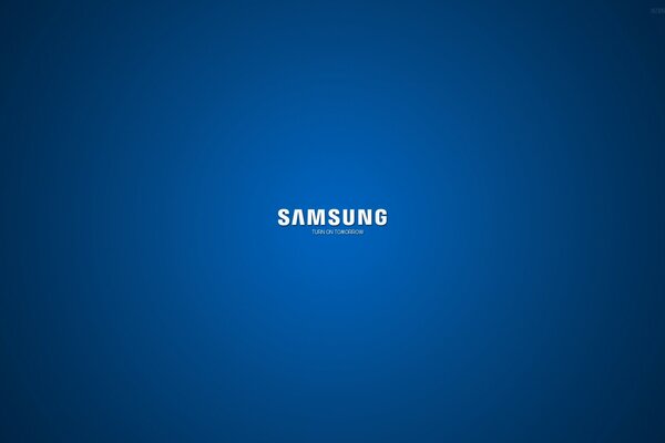 Samsung-Logo auf einem einfarbigen Hintergrund