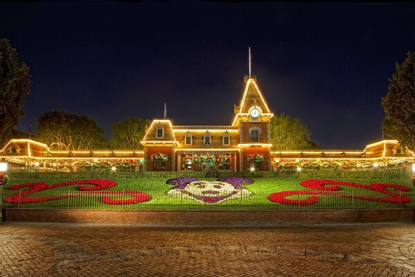 Garlanded house for Christmas