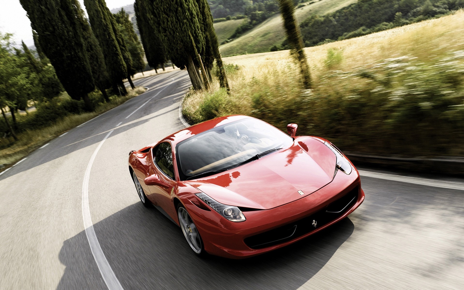 ferrari coche prisa sistema de transporte rápido coche asfalto unidad carretera acción negro desenfoque carrera acera ferrari 458 italia ferrari 458