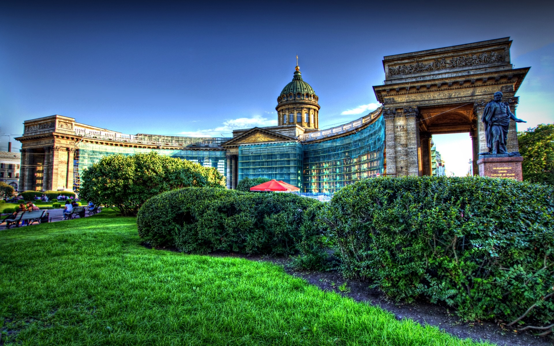 russia architecture building city travel sky lawn park garden house castle outdoors urban landmark sight design hdr photo picture