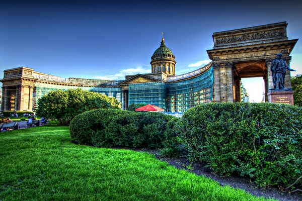 Architecture of St. Petersburg in summer