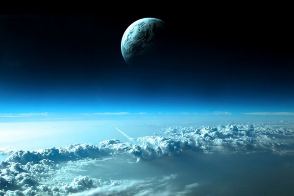 Fascinating space. The Moon from Earth