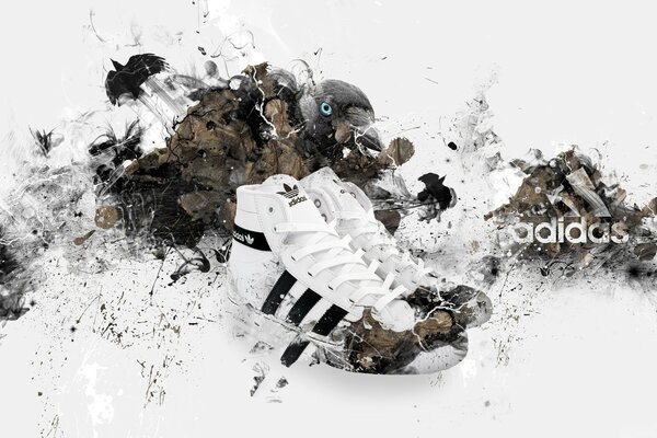 Adidas Sneakers und der kalte verschneite Winter