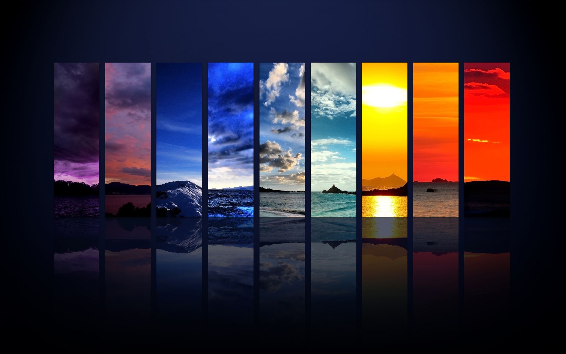 bright colors dawn sunset reflection sky dusk sea sun landscape light window water nature travel beach color sight evening ocean summer desktop