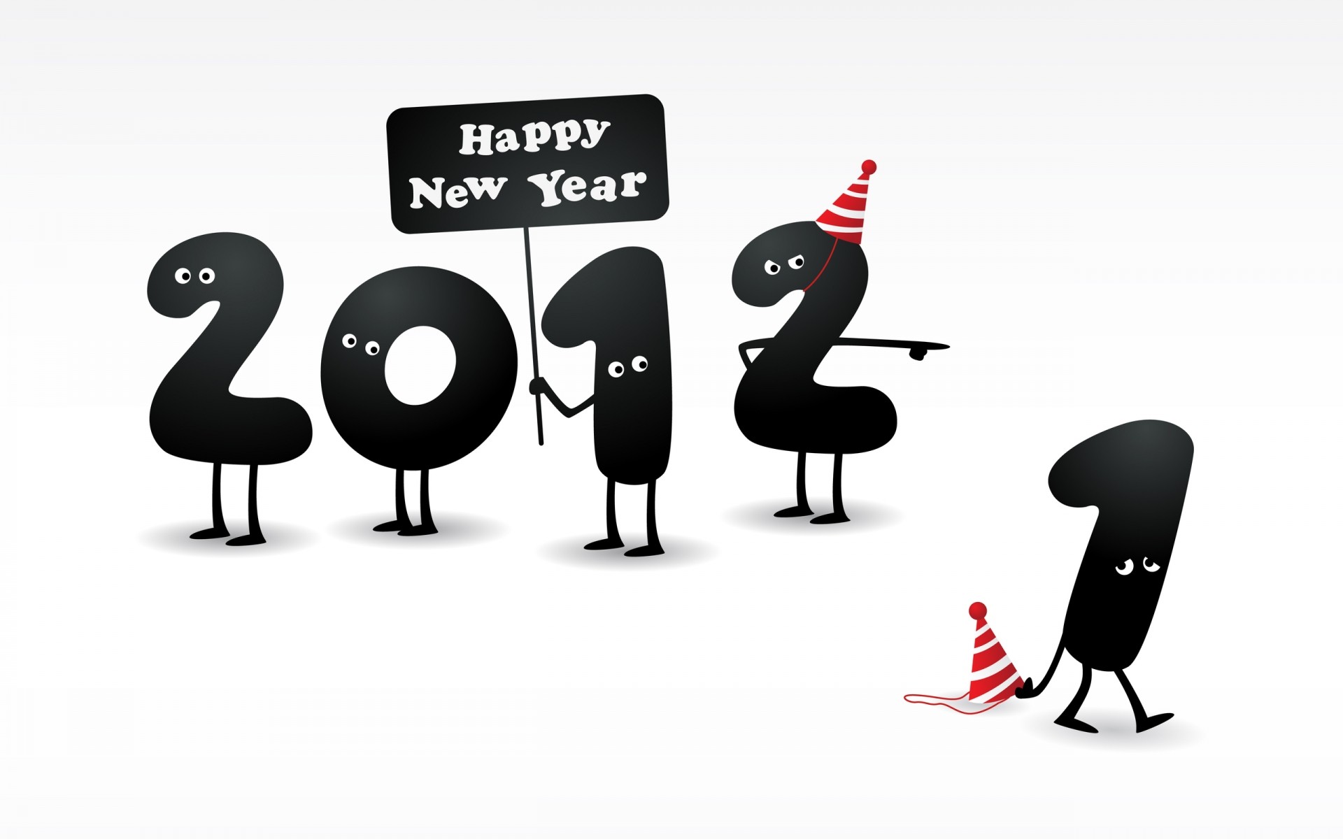 new year business illustration chair isolated man