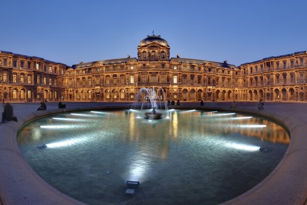 Beautiful architecture and fountains of France