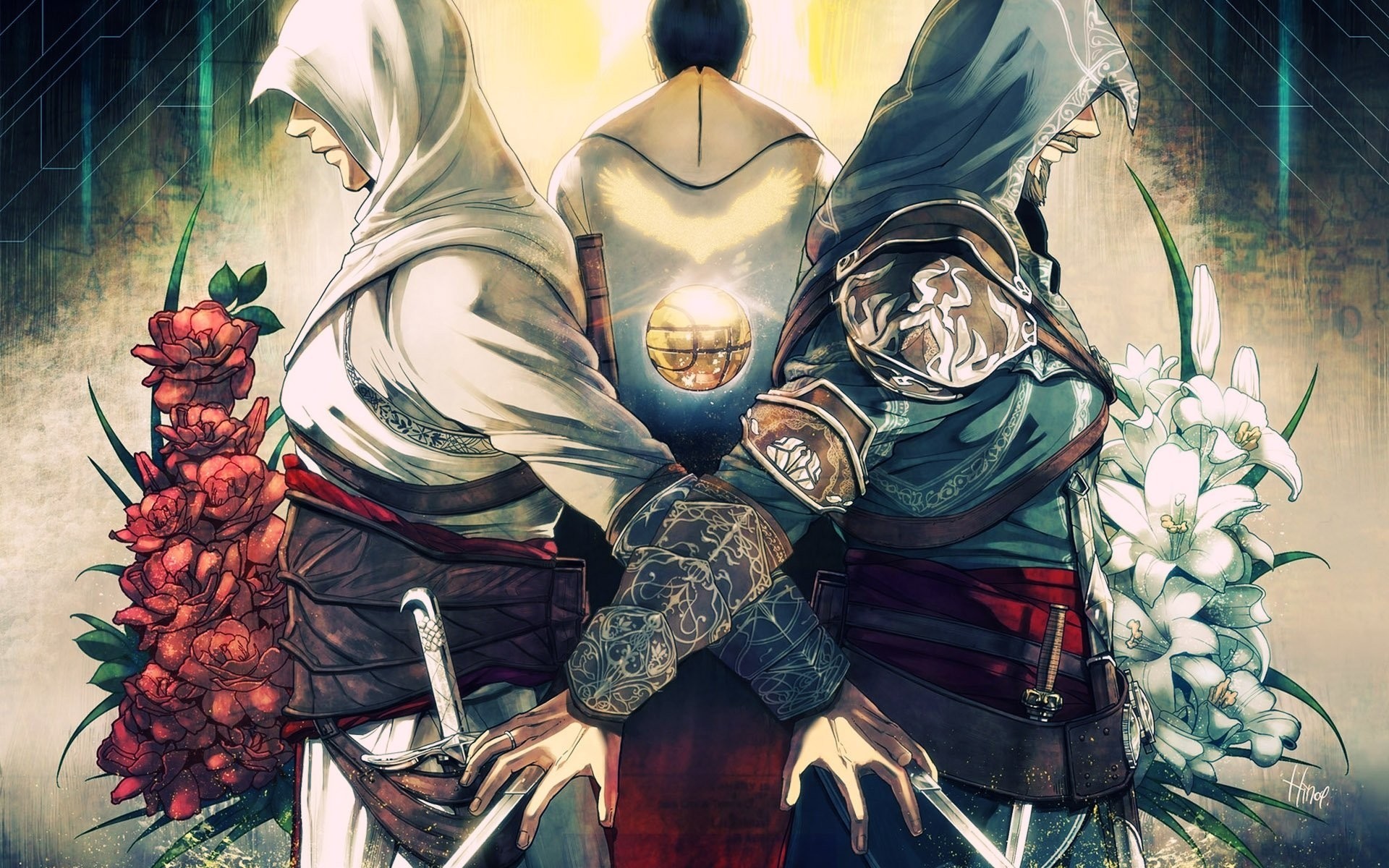 assassin s creed arte religione illustrazione pittura donna dio santo decorazione colore artistico