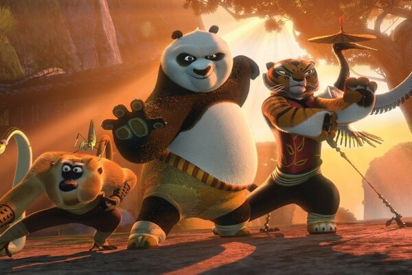 Cornice del cartone animato Kung Fu Panda