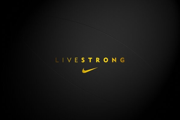 Минималистичные черные обои livestrong nike