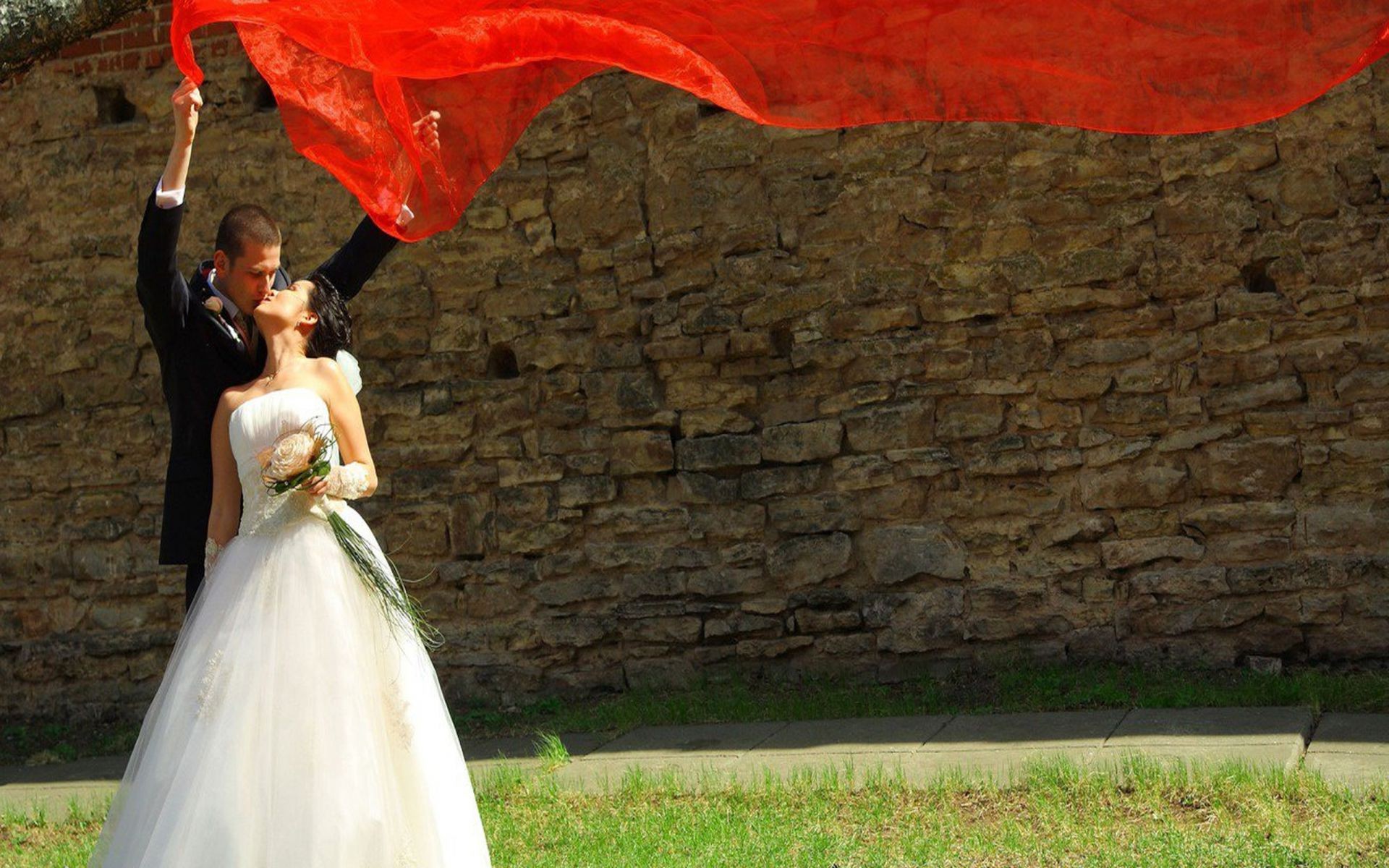 любовь и романтика вуаль свадьба на открытом воздухе невеста носить один взрослый церемония