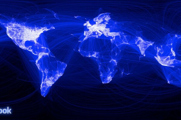 Computer model of air travel around the world