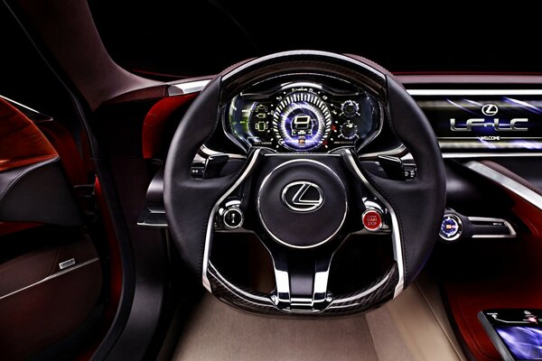 Interior del coche Lexus. Concept cars