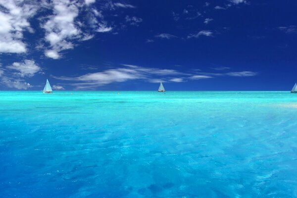 Blaue Lagune auf einer Reise zum Meer