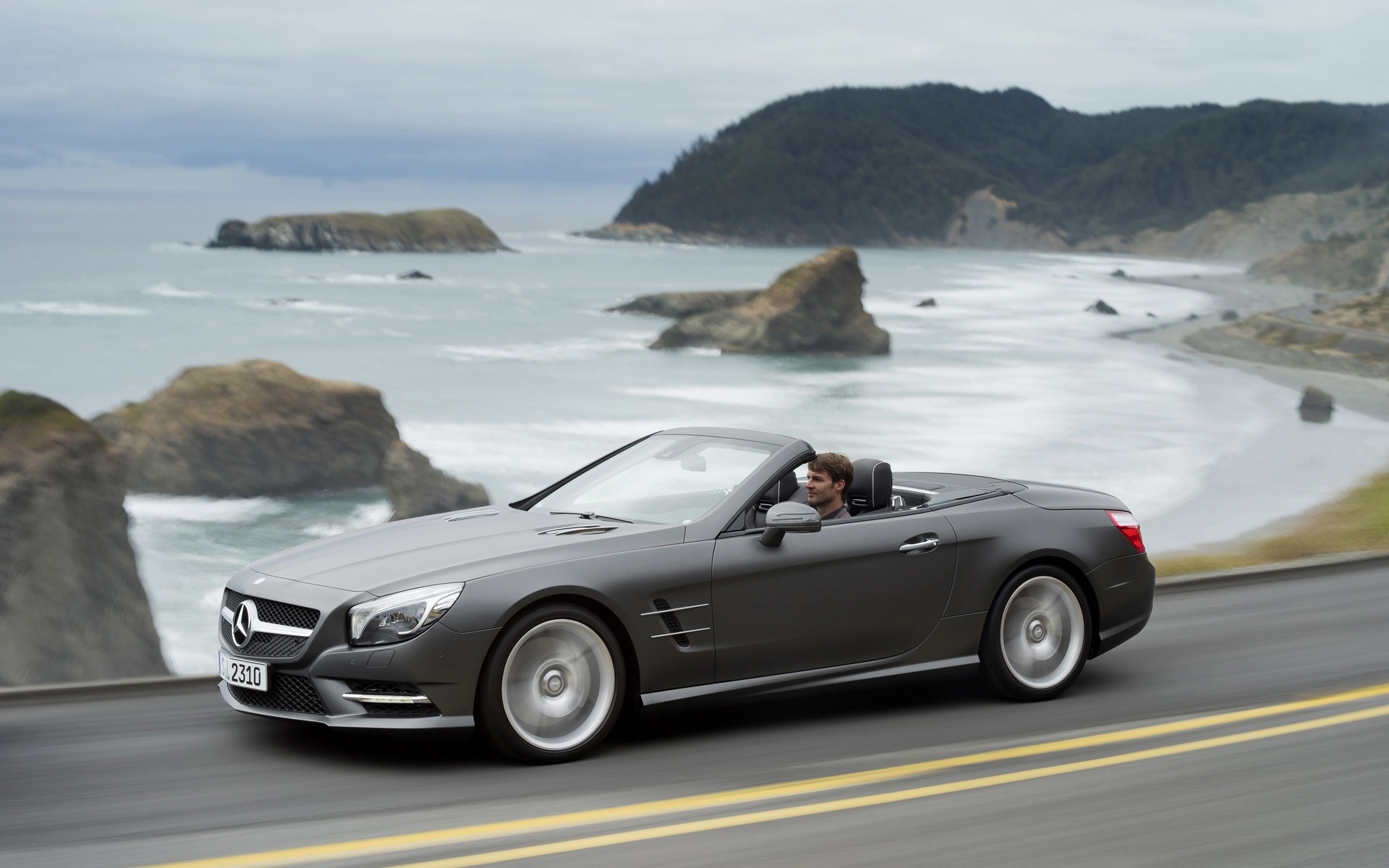 mercedes-benz samochód plaża ocean podróże morze morza mercedes-benz sl 2012 mercedes-benz sl