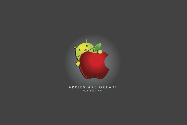 Apple. Android. Логотипы. Дизайн