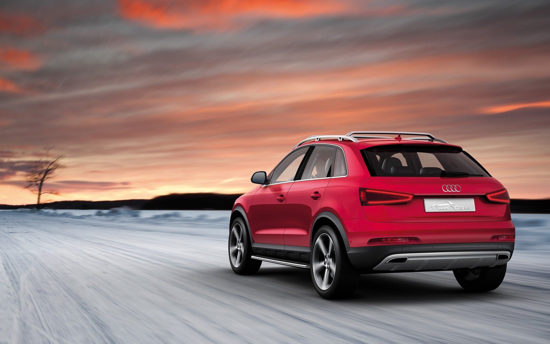 audi auto auto asphalt transportsystem beeilen sie sich schnell sonnenuntergang straße bürgersteig audi q3