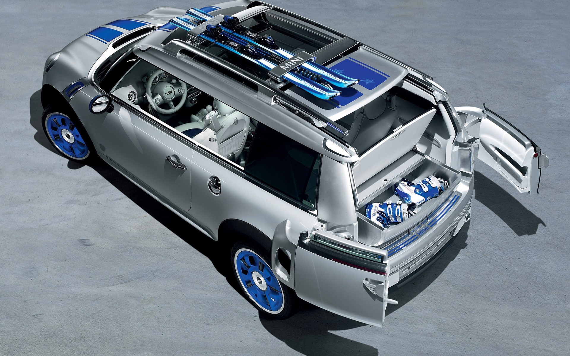 mini voiture véhicule système de transport machine disque puissance chrome rapide concept mini cooper