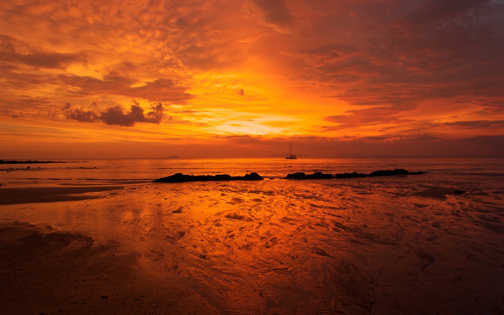 landscapes sunset dawn beach dusk water sun evening ocean sand sea seascape