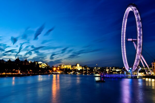 The devil s wheel on the bank of a huge river