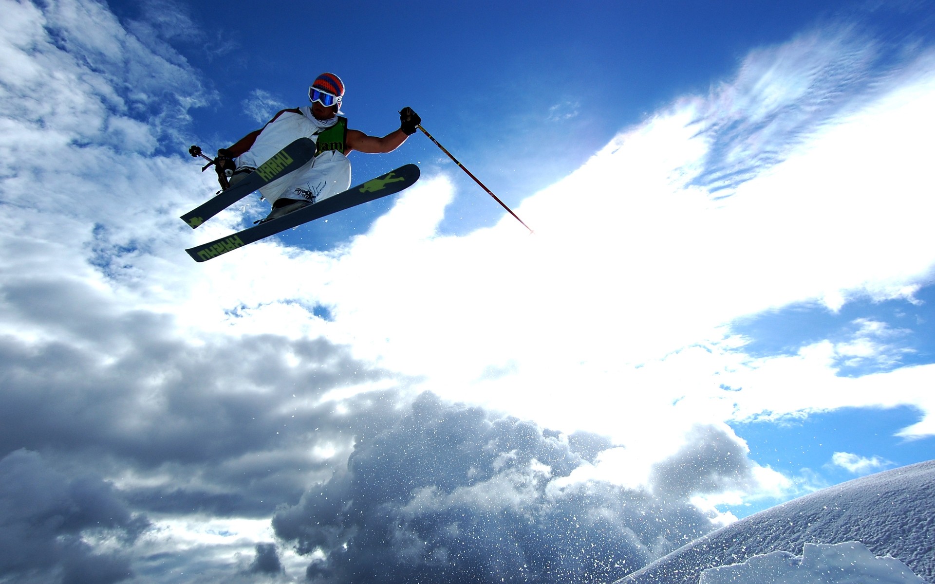 ski himmel luft schnee aktion winter im freien fliegen flugzeug athlet