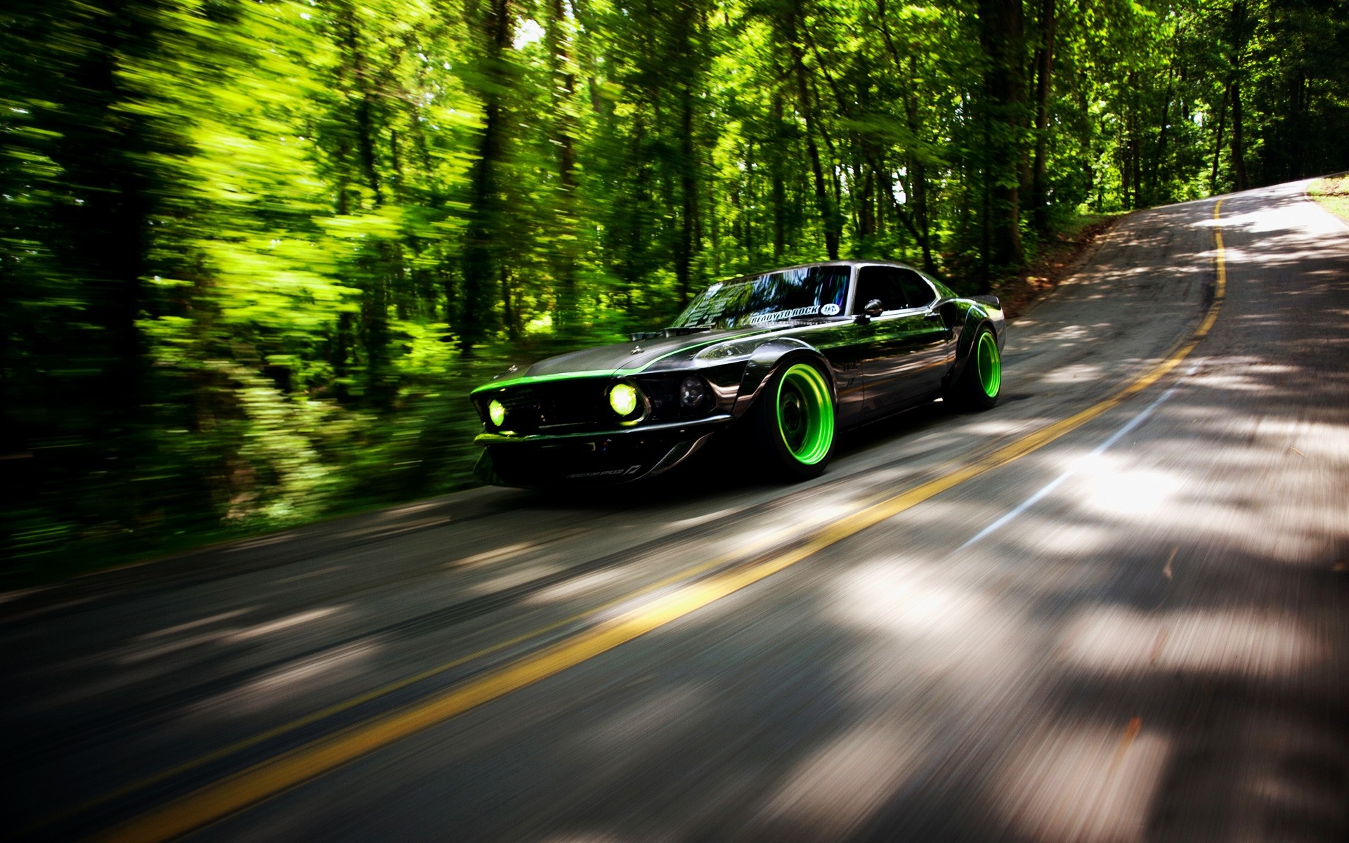 ford carro estrada sistema de transporte unidade apresse-se carro rápido asfalto borrão estrada viagem carro muscular mustang ford mustang