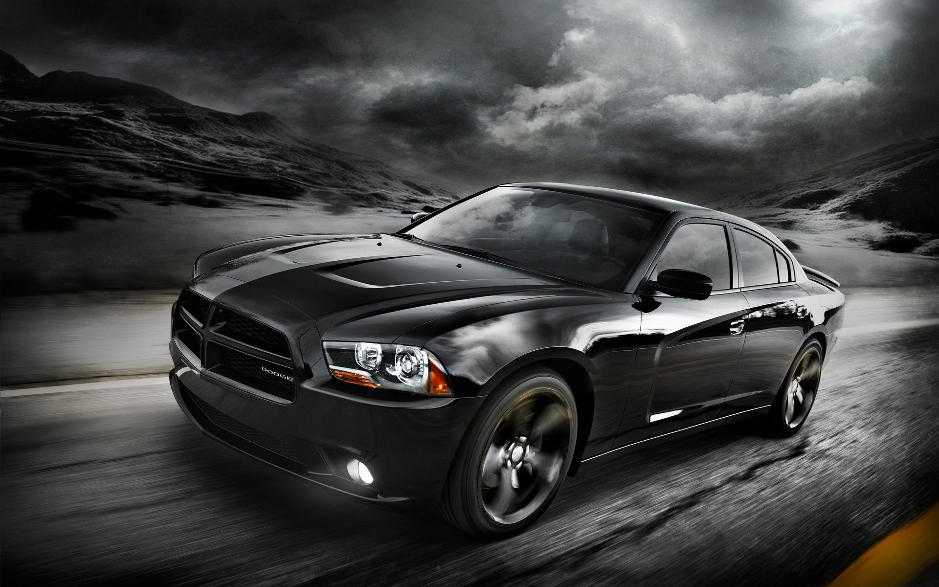 dodge auto auto fretta veloce asfalto sistema di trasporto marciapiede monocromatico automobile tramonto dodge charger