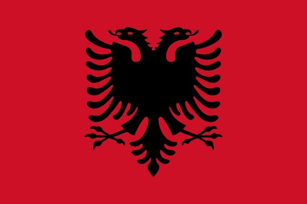 Albanien Nationalflagge Symbol