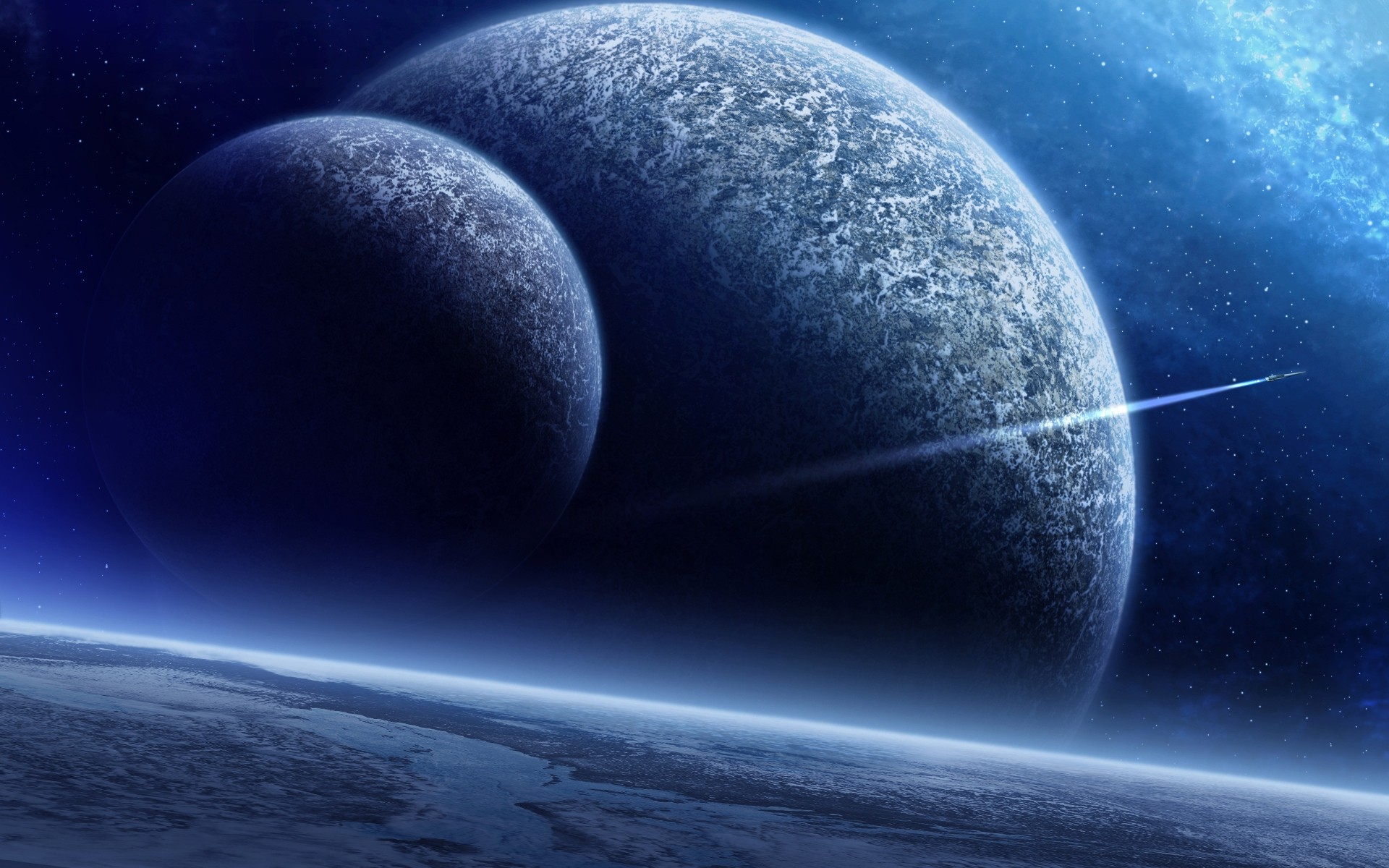 spazio pianeta luna astronomia scienza sferica sole natura atmosfera soleggiato mare galassia scuro cielo oceano sfera astratto luce desktop paesaggio pianeti stelle