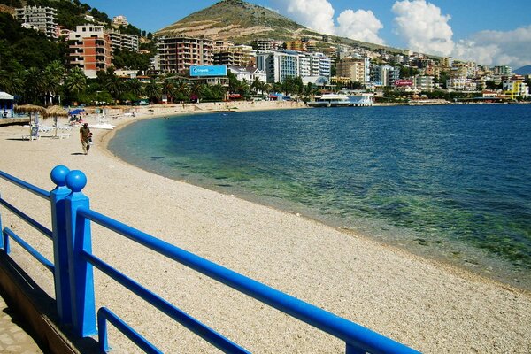 The resort coast during a complete calm