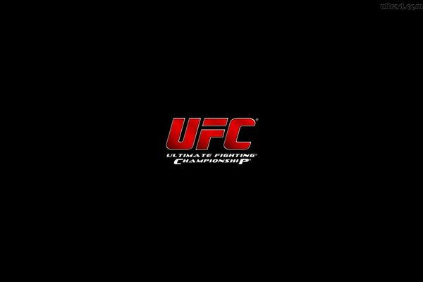 Abbildung einer horizontalen UFC-Beschriftung auf schwarzem Hintergrund